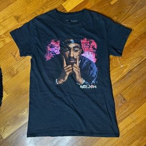 2 Pac Poetic Justice Tupac Shakur Black Mens 90's Hip-Hop Tee Shirt Size Small